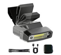 Genérico Hat Light - Linterna Frontal Con Sensor LED Recargable Por USB, Linterna De Alta Intensidad Ajustable 180 | Funcionalidad De Chisporroteo De Luz De Modos, Diadema De Doble Uso Con Clip Para