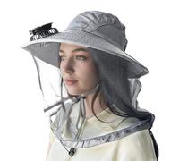 Genérico Hat Net, Outdoor Mesh Fan Cap, Battery Powered Ventilated Hat with Protective Netting, Summer Cooling Hats for Beach Hiking Fishing Camping Travel Sports Work Activities