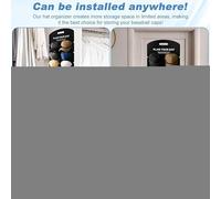 Genérico Hat Rack - 12 Pocket Felt Space Saving Storage Holder, Wall Hat Rack Baseball Cap Organizer, Multi Pocket Accessory Storage Design Organization for Closet, Bedroom, Living Room