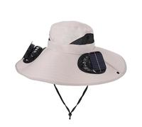 Genérico Hat with Fan - Outdoor Camping Headpiece, Breathable Fishing Hat for Gardeners, Cooling Accessory with Portable Breeze, Travel Gear, Sun Protection Cap for Beach Golfers and Sports Park