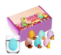 Genérico Hatching Dinosaur Eggs In Water - 6 Pieces Festive Toys | Holiday Basket Stuffers | For Boys Girls Classroom Playdates Summer Camp Playroom Living Room Travel Nursery Daycare