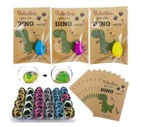 Genérico Hatching Egg Toy - 24 Pack Grow Dinosaur Eggs Toys, Dinosaur Egg Hatching Valentine Cards, Children's Valentine's Day Gift For Over 3 Years Old Boys and Girls, Preschool Classroom Party