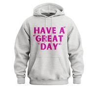 Genérico Have A Great Day Hoodie with Middle Fingers, Funny Prints Pullover Sweatshirt with Pockets for Man & Women (Gray,XXL)