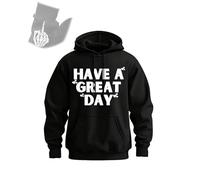 Genérico Have A Great Day Hoodie with Middle Fingers, Sarcastic & Funny Pullover Sweatshirt, Fashion Items, Unisex (Black-B,S)