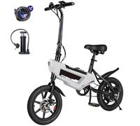 Genérico HBFTXRIDE Bicicleta Eléctrica Plegable, 14" Mini E-Bike, Batería 36V/6.8Ah,25KM/H Frenos de Doble Disco y Suspensión Delantera