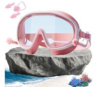 Genérico HD Children'S Large Frame Waterproof And Anti-Fog Swimming Goggles Leak Proof Goggles Kids 3-14 (Pink)