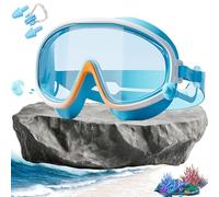 Genérico HD Children'S Large Frame Waterproof And Anti-Fog Swimming Goggles Leak Proof Goggles Kids 3-14 (Blue)