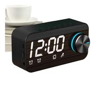 Genérico HD Digital Alarm, Mirror Touch Clock, Bedside with Wireless Speaker, Authentic Timepiece, Alarm Clock with Modern Design, Bedroom Gadget for Desk and Nightstand Dorm Living Room