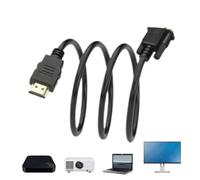 Genérico HD To VGA Cable - Plastiic 1.8m | Cord Adapter Stable Transmission Electronics Accessories | Durrable Smmooth Lead For Projector Laptop Desktop PC Computer Monitor Display