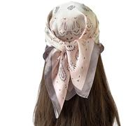 Genérico Head Scarf Women Stylish Hair Cover Wrap Turban Bandana Shawl Square Hijab Style Headwear Summer Autumn Casual Fashion Head Wrap Accessory for Church Beach Office Use 26.77 x 26.77in
