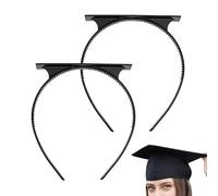 Genérico Headband Graduation Hat - 2 Pieces Headwear Guard Comfortable Secure | Anti-fall Headband Adjustable | Student Teen Teacher Celebration Formal Ceremony