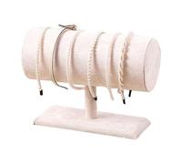 Genérico Headband Holder For Girls - Compact 10 pulgadas Velvet Stand, Scratch Free Flannel Storage Tower For Fabric Scrunchies & Jewelry Pulseras | Blushing Pink