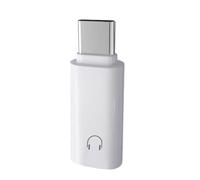 Genérico Headphone Adapter, Type C Adapter, 3.5mm Audio Converter, Plug and Play Design, Compatibility, Phone Tablet Laptop Speaker Use, 3.94 Inches, White Color, 1 Piece