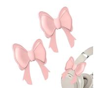 Genérico Headphone Bow Accessories,1 Pair Clamp-On No-Slip Hold | Silicone Bow Headphone Decoration | For Game Playing Working School Video Watching Commuting Women Girls Teens