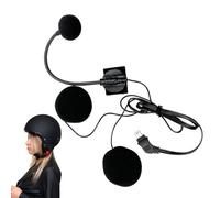 Genérico Headphone Microphone for Motorcycle,Motorcycle Communication Headphone Microphone - Waterproof Audio System 10 Pin Tool for Teens Men Adults Traveling Cycling