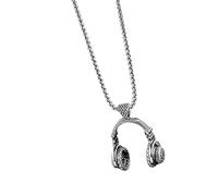 Genérico Headphone Pendant Necklace | Stainless Steel Hip Hop Punk Music Charm - Hip-Hop Punk Headset Necklace,for Birthday Everyday Party Festival Outdoor Travel Music Festival Concert