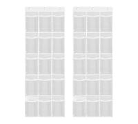 Genérico Headphone Pockets - PVC Clear Cell Phone Organization Pouch With Hooks | PVC And Non Woven Fabric Material With Hanging Design, Supports Storage Of Smartphones, Calculators