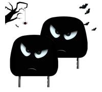 Genérico Headrest Covers For Cars | Funny Halloween Head Rest Covers with Big Eyes | Seasonal Decor For Fall Trick Party Trave Holiday Commuting Holiday Driving Travel