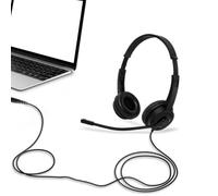 Genérico Headset with Wire - ABS+PVC, Adjustable Headband Wired Headset | Noise Cancelling Soft Ear Cups, Business Entertainment Electronics with Microphone For Traveling, Home