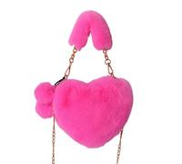 Genérico Heart Bag - Plush Handheld Heart Shaped Bag, Shaped Shoulder | Plush, Soft Large Capacity Shoulder Bags For Women Females Ladies Students