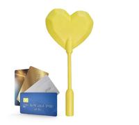 Genérico Heart Card Holder Wand, Credit Card Wand, Compact Size for Storage, Heart Design 3DPrinting Feature, Travel Utility Category, Stick for Men Kids Family Vehicle Parking Highway