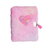 Genérico Heart Diary | Lockable Journal | Girls Secret Writing Notebook | Plush Cover | Lock With Key | Multi Purpose Book | Perfect Use For Kids And Adults