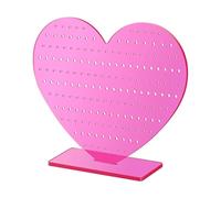 Genérico Heart Earring Holder - Acrylic Ear Jewelry Storage, Romantic Heart-Shaped Drop Earrings Organizer, Clear Aesthetic Display Stand, Jewelry Hardware, Professional Display for Bedroom Dresser