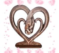 Genérico Heart Hand Sculpture - Retro Flat Heartt Shaped Hands Statue | 20cm/7.87inch Heart Hand Aesthetic Decoration, Home Desk Decoration For Living Room, Bedroom, Bookshelf