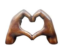 Generico Heart Hands - Lightweight Resin Heart Hand Ornament | Aesthetic Modern Love Statue | Handcrafted Figurine Modern Art Sculpture Finger | Resin Sculpture Shelf Decor for Wedding Home Desktop