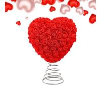 Generico Heart Holiday Topper - Rose Inspired Ornament Feature, Decorative Floral Celebration Accent, Romantic Symbol Visual Detail, Wedding Event Styling Element, Front Door Wall Festive Use