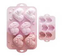 Genérico Heart Molds Silicone,Heart Molds for Chocolate | Food-grade Embossed Design Mould for Valentine's Day Crafting Cheese Mousse Pudding Cake Jelly Soap