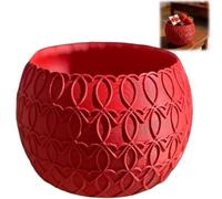 Genérico Heart Patterned Bowl,Elegant Heart-Shaped Salad Bowl,3D Printed Potted Planters,Creative Love Dessert Candy Basin for Kitchen Dining and Romantic Entertaining,Valentine's Decoration (Red)