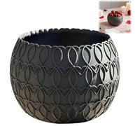 Genérico Heart Patterned Bowl,Elegant Heart-Shaped Salad Bowl,3D Printed Potted Planters,Creative Love Dessert Candy Basin for Kitchen Dining and Romantic Entertaining,Valentine's Decoration (Black)