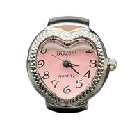 Genérico Heart Shape Finger Ring Watch - Elastic Analog Design