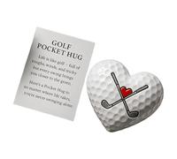 Genérico Heart Shaped Golf Ball Decor with Inspirational Card | Heart Shaped Golf Pockets Hug Gift, Sympathy & Encouragement Present For Men & Women