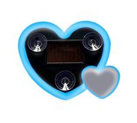 Genérico Heart-Shaped Interior LED, Solar Powered Car Lamp, Reliable with Suction Cup Feature, High-Brightness Glow Finish, Travel Accessory with Modern Design, Product for Trucks and Road Trips