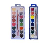 Genérico Heart Watercolor Paints - Valentine's Day Watercolor Art Painting Kit - Multi-Purpose Painting Tool for Daily Learning Progress, Holidays, Birthdays