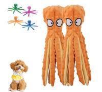 Genérico Heartful Pets Octopus, No Stuffing Octopus Dog Toy, Whiskerspot Octopusa Dog Toy, Interactive Funny Durable No Stuffing Chew Toys For Aggressive Chewers (Orange,2PCS)