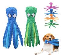 Genérico Heartful Pets Octopus, Octopus Dog Toy, Squeaky Crinkle Dog Toys, No Stuffing Free Interactive Crinkle Squeaky Dogs Chew Toys, for Aggressive Chewers Play (Blue + Green)