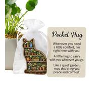Genérico HeartLift Pocket Positivity Token - Artistic Mini Cat Figurine Set, Inspirational Card Keepsake Bundle, Resin Charm Display Piece, Gift Accessory, Aid for Commuting Travel School