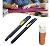 Genérico Heat Erasable Fabric Marker for Sewing, Embroidery, Quilting, Multi-Function Invisible Vanishing Fabric Markers with Refills, for Tailors Clothing Crafting (White)