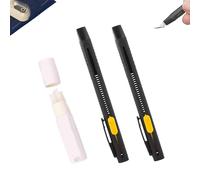 Genérico Heat Erasable Fabric Marker for Sewing, Heat Erasable Pens for Fabric, with Replaceable Refills, Not Easy to Break, for Sewing, Quilting, Embroidery (2 pen + 20 refills)