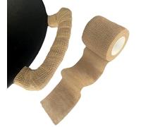 Genérico Heat Resistant Pot Holder Wrap - No deslizable Fabric Winding Tape for Kitchen Grill | 13 ft Removable Sin Glue Design, Black No Woven Material 2,5 cm, Safe Cooking Grip, Handy Accessories