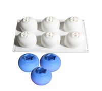 Genérico Heat Resistant Silicone Muffin Pan - 6-Cavity Blueberry Baking Mold | Food-Grade Cake Pudding Cookie Postre Pan, Silicona Baking Supplies For Kitchen Restaurant For Home Use