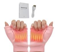 Genérico Heated Gloves, USB Rechargeable Half Finger Thermal Mittens with Electric Warming Design, Cold Weather Hand Warmers for Women Outdoor Winter Cycling Running Hiking Camping Typing or Work