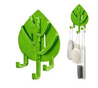 Generico Heavy Duty Adhesive Hooks, Wall Mounted Organizer Hangers, Space Saving Coat Rack Hooks, Household Storage Solution for Jackets Hats Gloves Keys Scarves Bags 5.31x3.54in