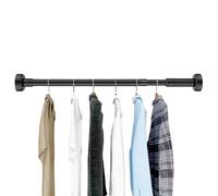 Genérico Heavy Duty Closet Rod - No Drill Stainless Steel Telescopic Bathroom Shower Curtains Rods | Wardrobe Clothes Support Rod, Adjustable Clothes Dryer Rack For Balcony Laundry
