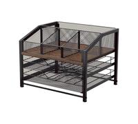 Genérico Heavy-Duty Coffee Holder, 3 Tier Pod Rack, 12x8 Inches Shelf with Sturdy Build, Oxford Fabric for Storage Stand, Counter Organizer with Modern Style, Kitchen Pod Rack for Bar Station