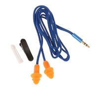 Genérico Heavy Duty Earbuds - Noise Blocking Plugs for Job Site | 100dB Sensitivity with 100cm Cord, Orange Blue Colors, Soundproof Headphones with Clips for Factory Working, Studying, Teens