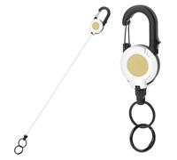 Genérico Heavy Duty Keychain, Retractable Steel Cord, Badge Reel Keyring with Strong Clip, Outdoor Key Holder, Key Chain with Secure Lock, Men Women Camping Hiking Travel Outdoor